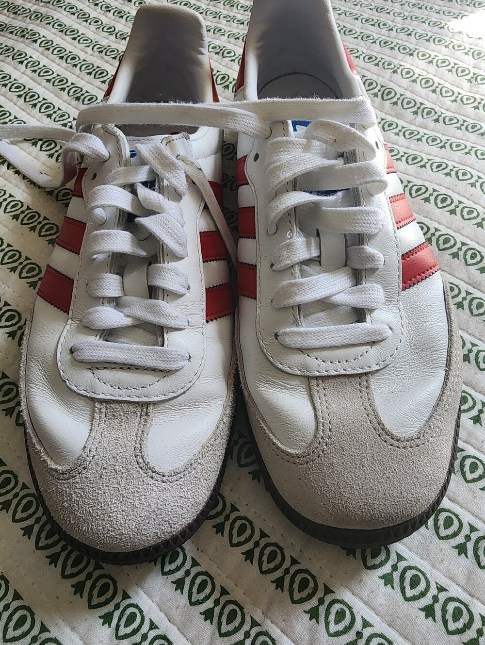 Adidas samba Euro Size 7; US size 8-81/2 Red White - Picture 4 of 7